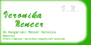 veronika mencer business card